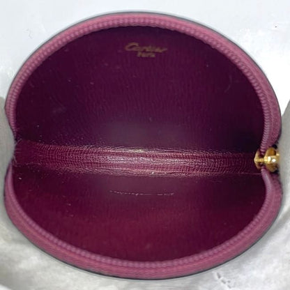 Cartier Coin Case Ec22892 Bordeaux Must Excellent Condition Coin Purse