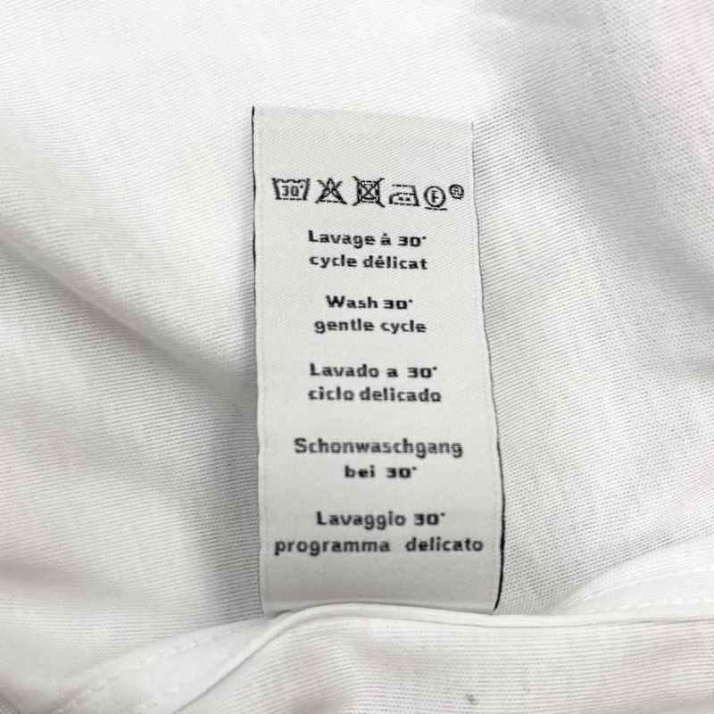 Hermes Short Sleeve T-Shirt Stitching Size S Cotton White Blue Hermes Unused