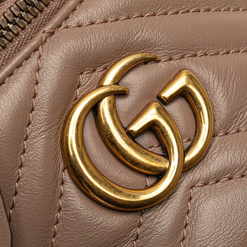 Gucci GG Marmont Quilted Backpack 598594 Beige Leather Women Gucci