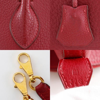 Hermes Bolide 35 Ardennes Red □O Ladies Handbag
