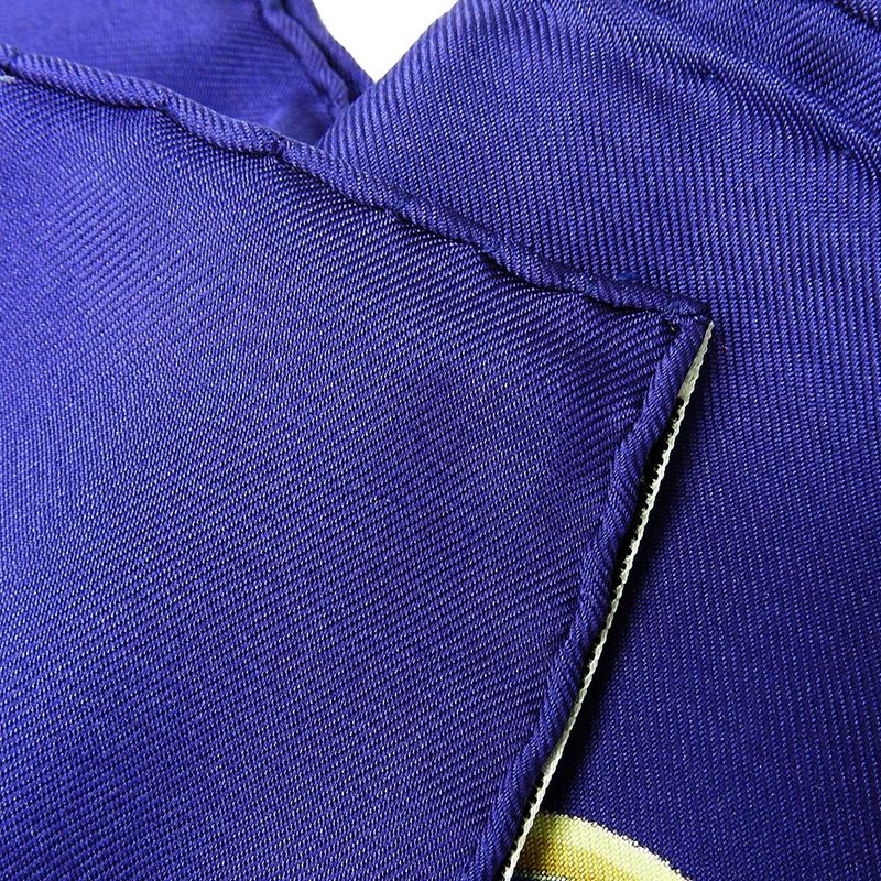 Hermes Scarf Carré 90 Silk Purple Bellflower Red Casy Scarab Pattern Women