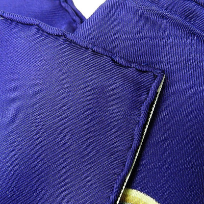Hermes Scarf Carré 90 Silk Purple Bellflower Red Casy Scarab Pattern Women
