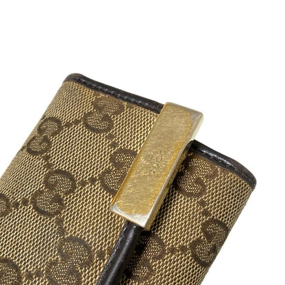Gucci Key Case GG Pattern 268831 Light Brown X Dark Brown 6 Hooks Leather