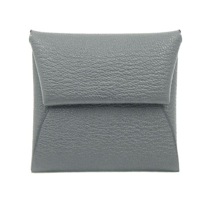 Hermes 041054ck Bastia Coin Purse Wallet Grimisty Dark Gray W Engraved