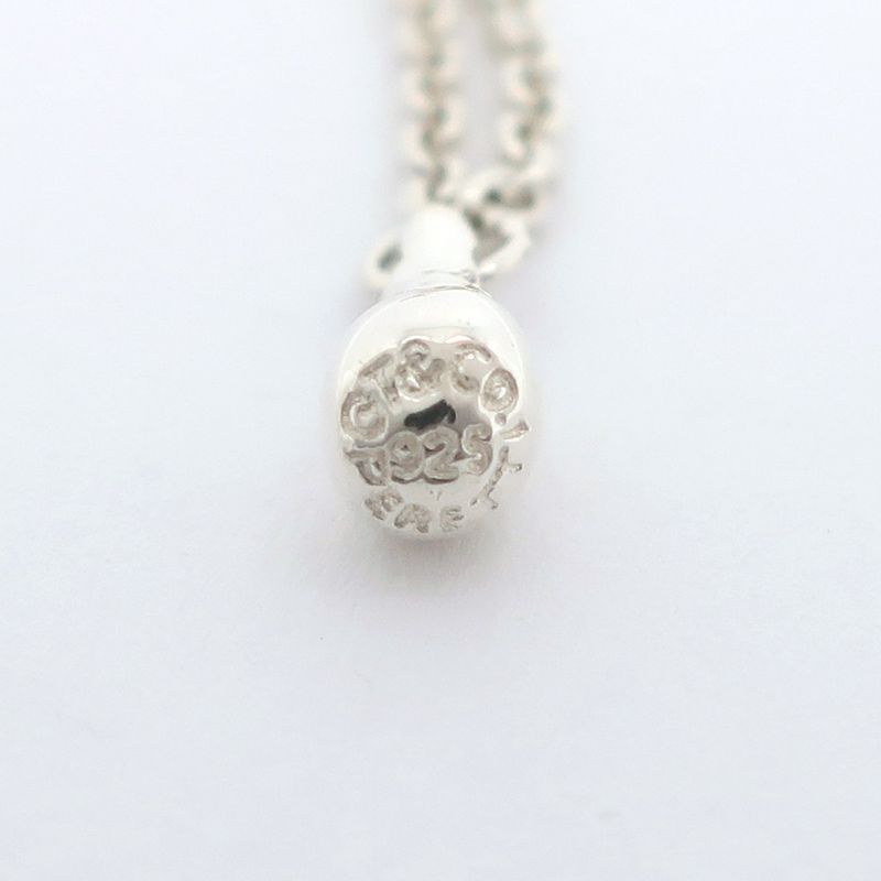 Tiffany & Co Teardrop 3P Silver 925 Ladies 4.3g Necklace