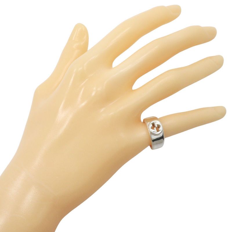 Gucci Interlocking G Silver 925 9.5 Ladies 8.5g Ring