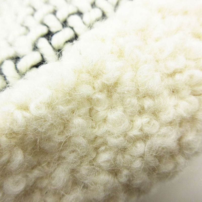 Hermes Alpaca Blend Beanie Knit Cap Hat White 2318 Size 56 Women