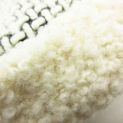 Hermes Alpaca Blend Beanie Knit Cap Hat White 2318 Size 56 Women