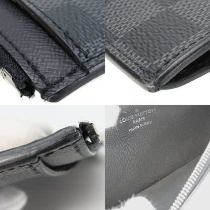 Louis Vuitton Card Case Coin Card Holder N64038 Damier Graphite Black Gray