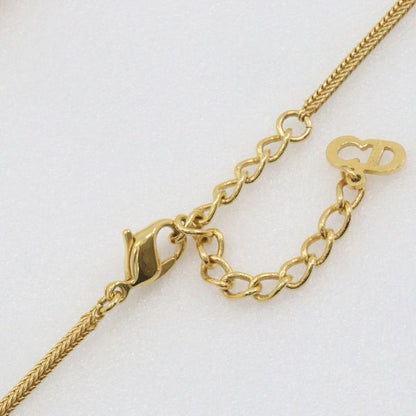 [dior] Christian Dior DC Gold Plated And Rhinestone Ladies 7.8g Necklace
