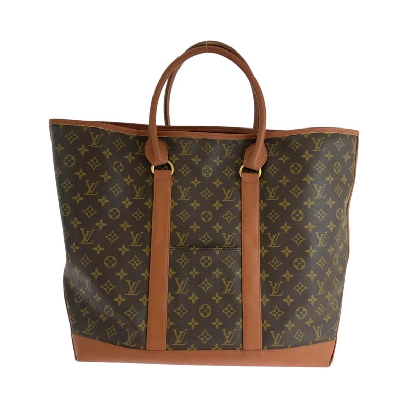 Louis Vuitton Monogram Sac Weekend GM Brown PVC M42420 Tote Bag Shoulder Bag
