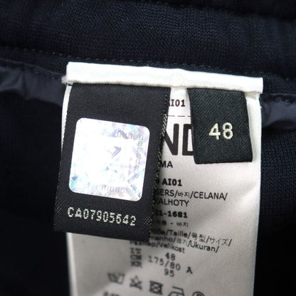 Fendi 2021 Fb0599 Track Pants With Logo Sideline Back Pockets Dark Navy 48 Made