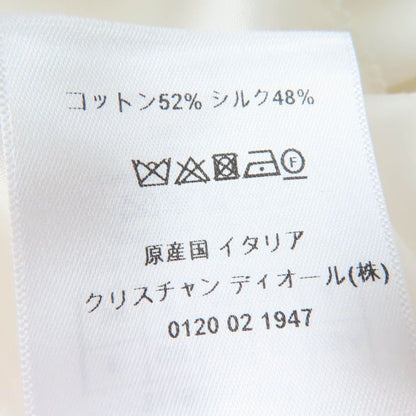 Christian DIOR 311b10a3124 Cotton Silk Off Shoulder Smock Top Ivory 40 Made In