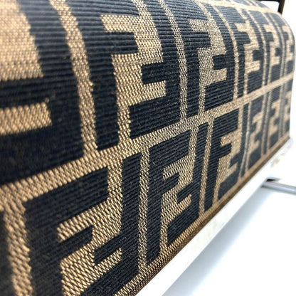 Fendi Zucca 26424 Handbag Shoulder Bag Canvas Brown Women