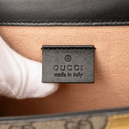 Gucci GG Supreme Osiride Taiga Head 500781 Black Gold PVC Leather Women's Gucci