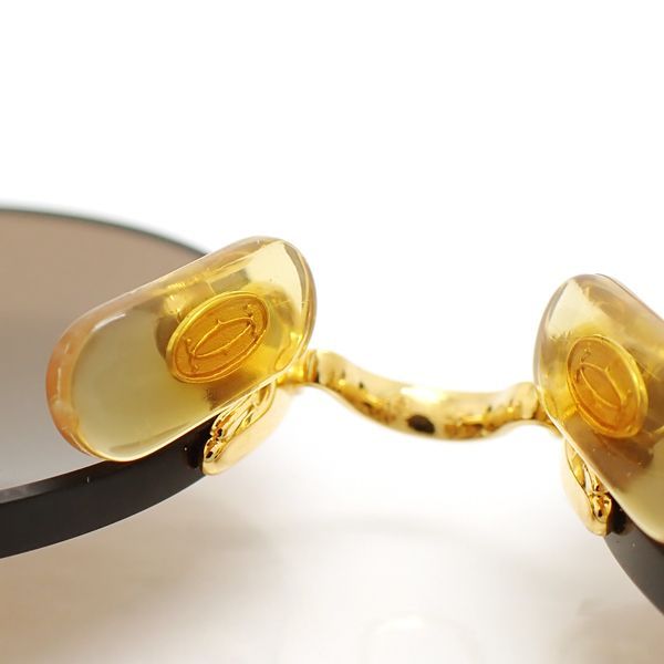 Cartier Signature C De Cartier Sunglasses None Prescription Round GP Gold With