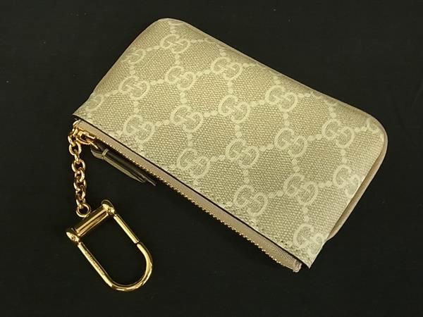 Gucci GG Pattern PVC Coin Case Coin Purse Women's Light Grey Fa4161