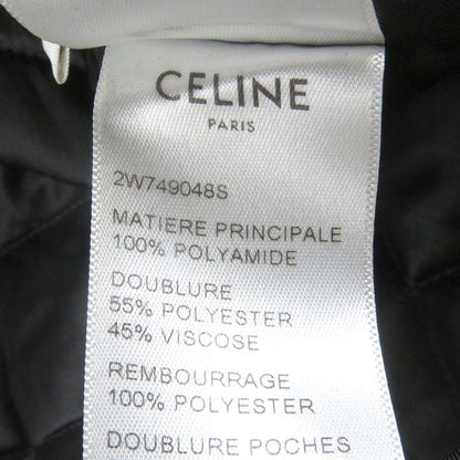 Celine 22AW 2w749048s Back Logo Print Hooded Bomber Jacket Blouson Black 50