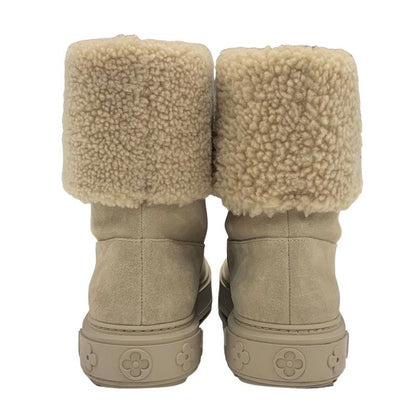 Louis Vuitton Snowdrop Line Monogram Boots Short Boots Mouton Boots Folded