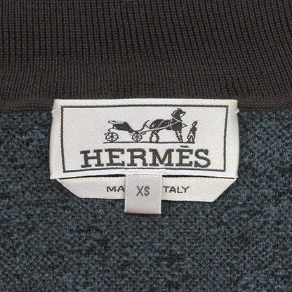 Hermes Sweater Camouflage Knit Wool Nylon Rayon Brown and Blue XS Brown Long