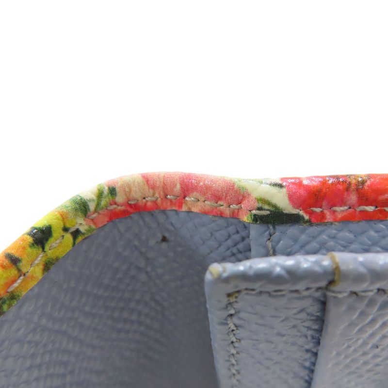 Christian DIOR Flower Card Case Leather Women