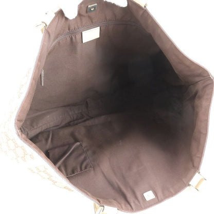 Gucci GG Canvas Abby 141472 Leather Tote Bag Shoulder Hand A4 Beige Women's EME