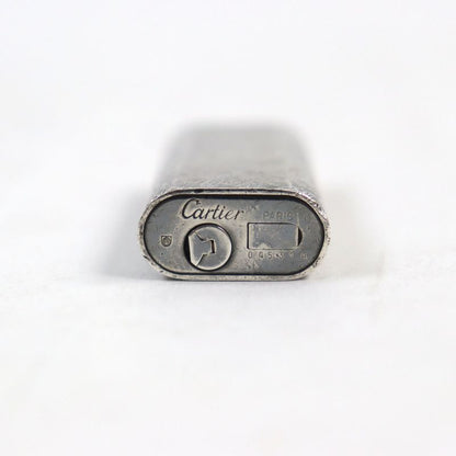 Cartier Allover Pattern Oval Form Roller Lighter Silver Men's
