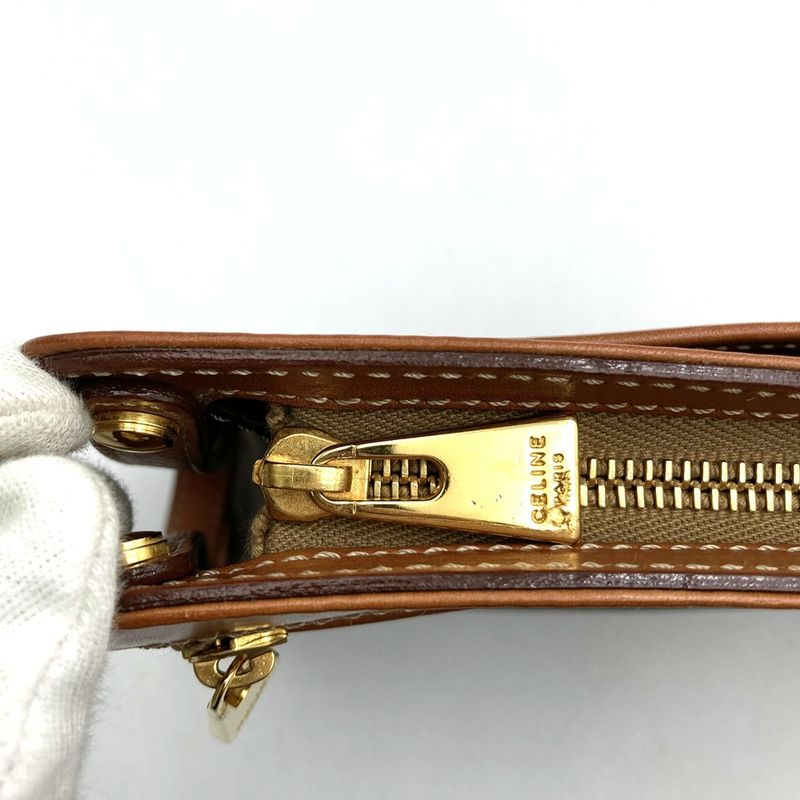 Celine M95 Clutch Bag Second Bag Pouch Macadam PVC Brown Ladies Men Fashion