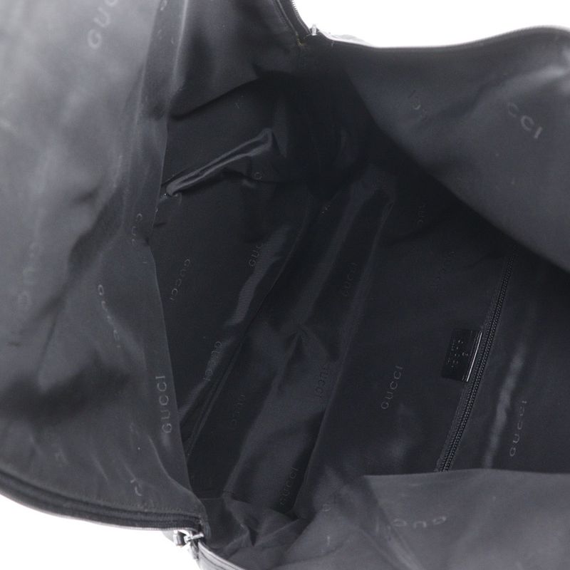 Gucci Backpack 019.0302 Nylon Canvas Black Unisex Backpack/daypack