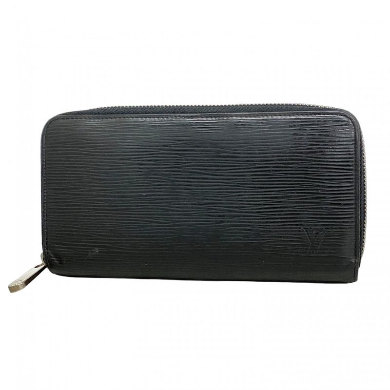 Louis Vuitton Epi Zippy Wallet M61857 Noir Black Men Women Unisex