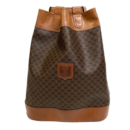 Celine One Shoulder Backpack Large Shape Macadam Pattern Backpack Daypack Bag