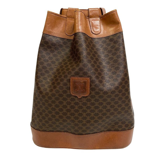 Celine One Shoulder Backpack Large Shape Macadam Pattern Backpack Daypack Bag