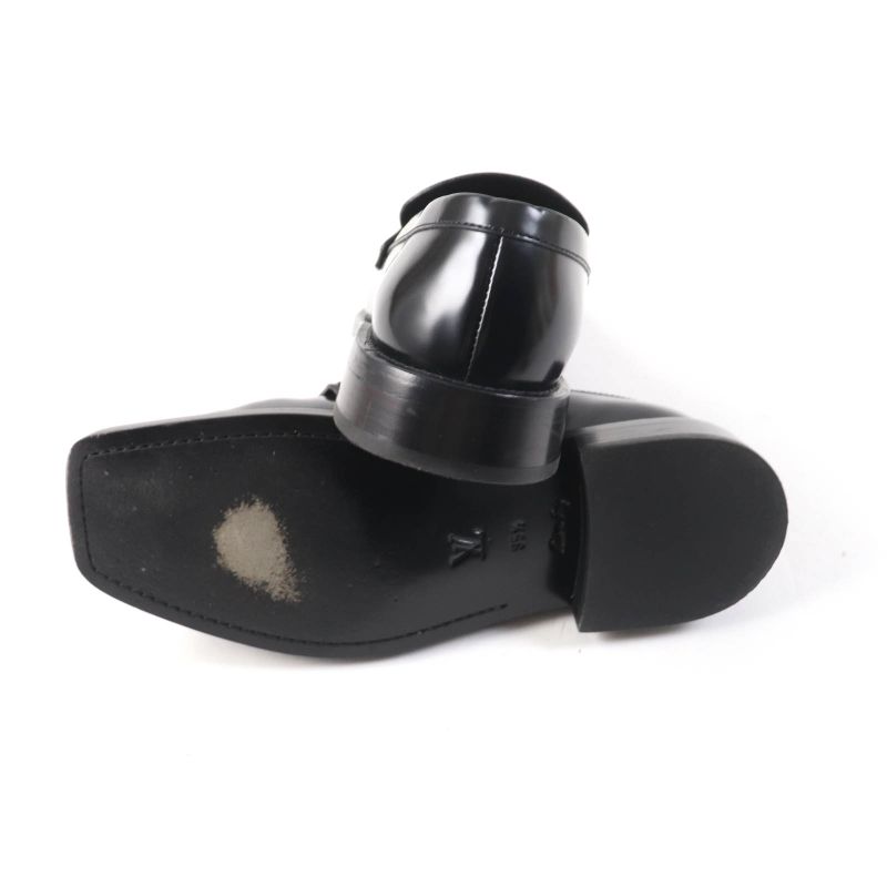 Louis Vuitton Connelly Line 2022 Logoed Square Toe Leather Coin Loafer