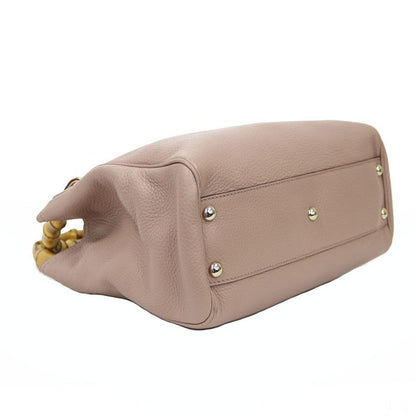 Gucci Shoulder Bag Handbag Bamboo Pink