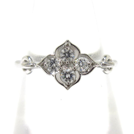 Cartier Ring 46 Hindu 18K White Gold X Diamonds 4P Diamonds