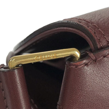 Celine Leather Shoulder Bag - Bordeaux - Women