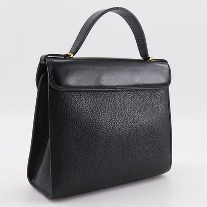 Dior Christian Dior CD Logo Vintage One Handle Calf Black Ladies Handbag