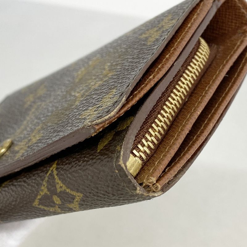 Louis Vuitton Wallet Monogram Porte Monnaie Zip M61735 Brown Ladies