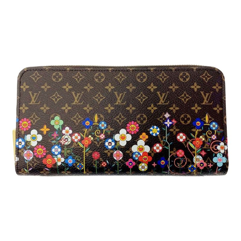 Louis Vuitton M14162 PVC X Takashi Murakami Zippy Wallet Brown 395923 Long