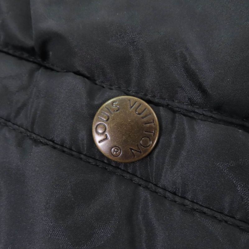 Louis Vuitton 22SS Silk Monogram Bishop Sleeve Bomber Jacket Black 36 Hanger