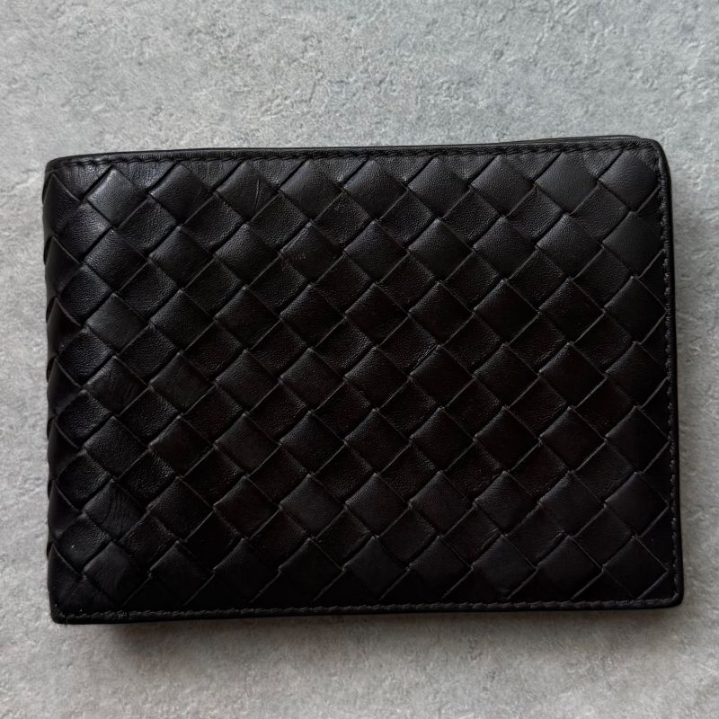 Bottega Veneta Bifold Wallet Intrecciato Calf Leather Brown Bifold Wallet Men