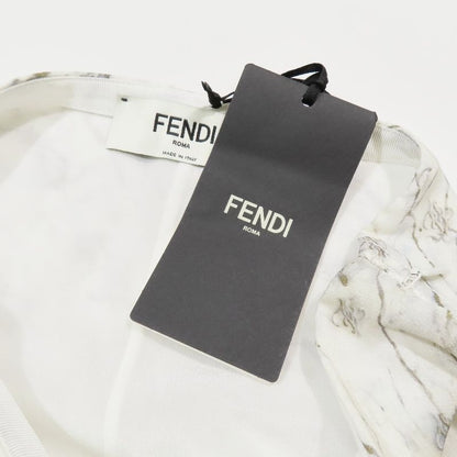 Unused 21 Fendi Calligraphy Ff Logo Zucca Asymmetrical Flared Skirt Long Mimore