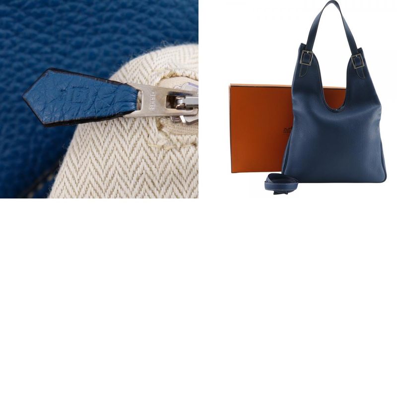 Hermes Masai PM Taurillon Clemence Blue □F Ladies Shoulder Bag