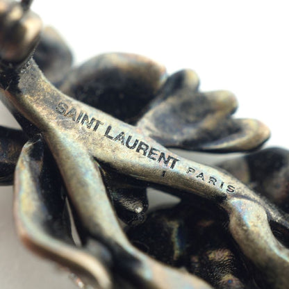 Saint Laurent Pin Brooch Rhinestone Approx 5.8g Black Accessories Box