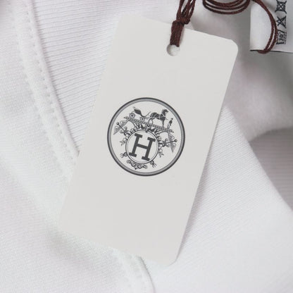 Hermes 23SS Scubh 100% Cotton Crewneck Pullover Sweatshirt White XS With Box