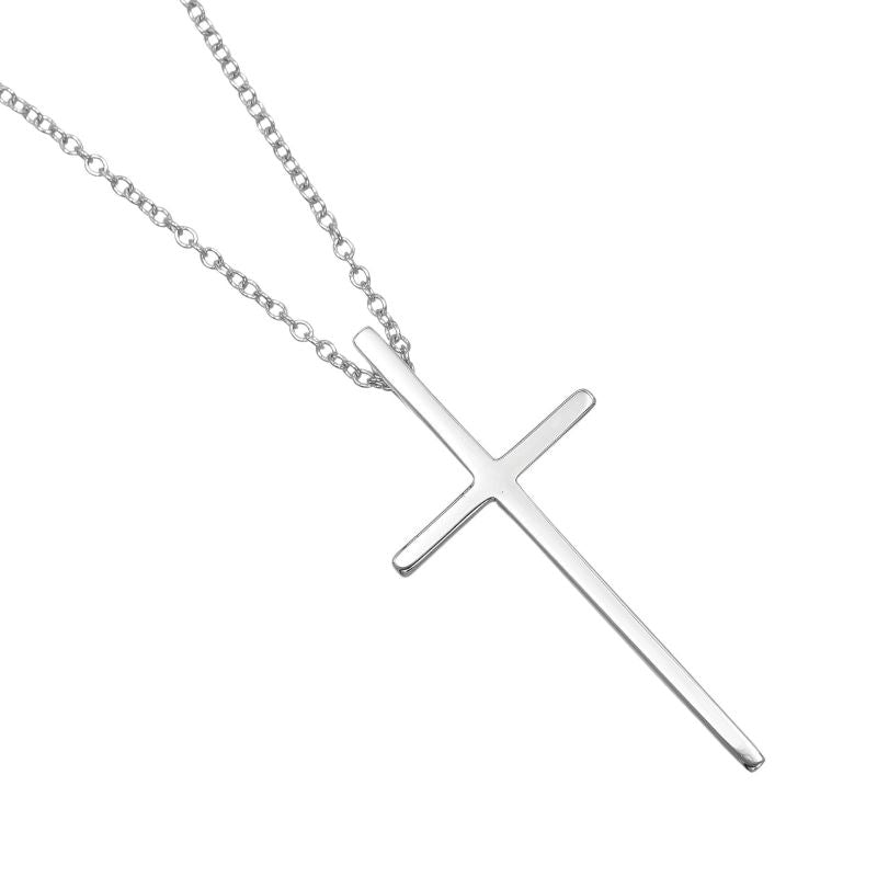 Tiffany & Co Metro Cross 18kwhite Gold Ladies 5.5g Necklace