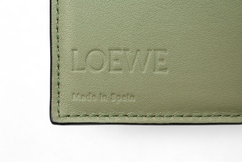 Loewe Wallet Loewe Trifold Mini Wallet Anagram Trifold Green Rosemary