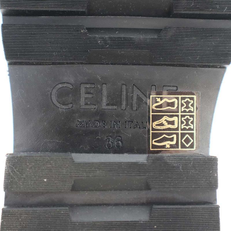 Celine Clea Cles a Triomphe Gladiator Sandals White Black 36