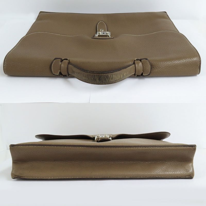 Hermes Sac A Depeches 38 Etoupe Taurillon Clemence F Stamp Svhardware