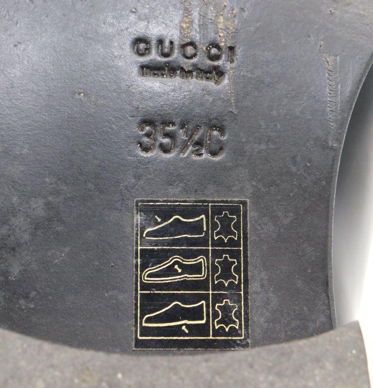 Gucci Sherry Line Square Toe Bit Loafers Women's 35 1 2 C 100 0493 Black Made